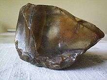 Clactonian Hand-axe from Rickson’s Farm pit, Clacton, Essex.