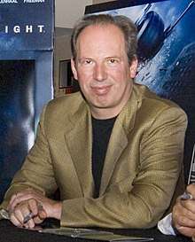 Upper-body colour photograph of Hans Zimmer in 2008