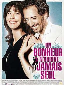Poster showing Sophie Marceau and Gad Elmaleh smiling