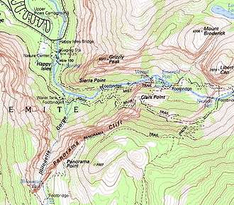 Map showing Grizzly Peak