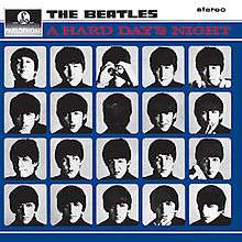 A grid of 20 black and white head shots of the Beatles – John, George, Paul, and Ringo