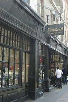 Side-angle view of the front of Hatchards bookshop on Piccadilly