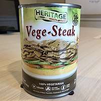 Picture of Heritage Health Food's canned vegan Vege-Steak