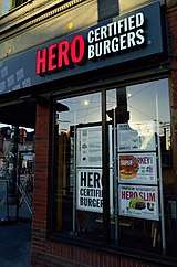 A Hero Certified Burgers storefront in Toronto