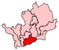 A small-to-medium sized constituency, located in the south of the county.