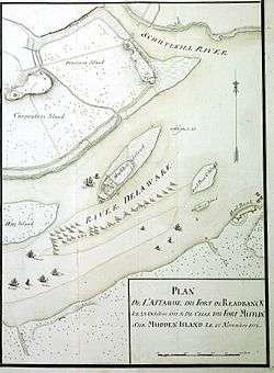 Old map of Delaware River near Philadelphia