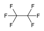 Structural formula of hexafluoroethane