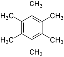Structural formula of hexamethylbenzene