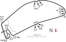 Track layout of the Hockenheimring