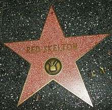 Skelton's star for his television work on the Hollywood Walk of Fame