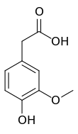 Structural formula of homovanillic acid