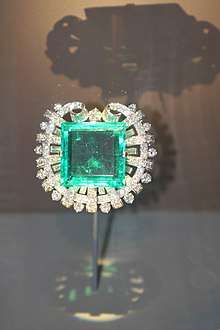 Emerald brooch