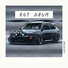 A heavily photoshopped Ford Escort RS Cosworth in front of a grey distorted background in Instant film.