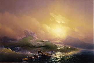 Aivazovsky painting The Ninth Wave from 1850