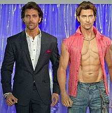 Hrithik Roshan is pictured with his wax sculpture at the Madame Tussauds museum.