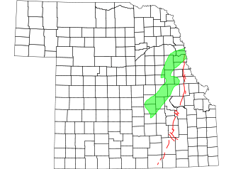 A map displays the Humboldt Fault, located south of the Midcontinent Rift System. The two briefly intersect.