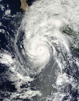 Hurricane Jimena rapidly intensifying on August 29, 2009