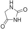 Skeletal formula of hydantoin