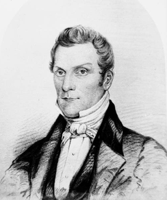 Bust drawing of Hyrum Smith