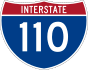 Interstate 110 marker