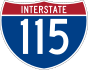Interstate 115 marker