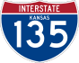 Interstate 135 marker