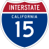 Interstate 15 marker