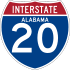 Interstate 20 marker