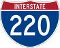 Interstate 220 marker