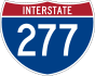 Interstate 277 marker