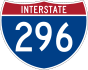 Interstate 296 marker