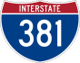 Interstate 381 marker