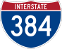 Interstate 384 marker