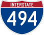 Interstate 494 marker