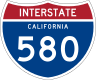 Interstate 580 marker
