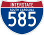 Interstate 585 marker