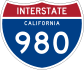 Interstate 980 marker
