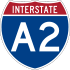 Interstate A2 shield