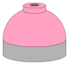  Illustration of cylinder shoulder painted pink for calibration gas
