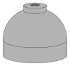  Illustration of cylinder shoulder painted grey for carbon dioxide