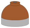  Illustration of cylinder shoulder painted brown for helium