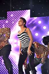 Priyanka Chopra dancing on stage