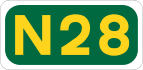 N28 road shield}}
