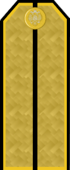 Rank insignia of the Imperial Russian Navy (IRB) until 1917, here Senior lieutenant Navy/ Sub-lieutenant (OF1).