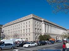 A photograph of the neoclassical Internal Revenue Service headquarters building in Washington, D.C.