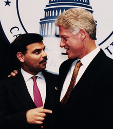 Ijaz with President Bill Clinton in June 1996