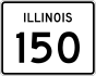 Illinois Route 150 marker