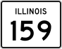 Illinois Route 159 marker