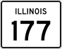 Illinois Route 177 marker