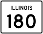 Illinois Route 180 marker